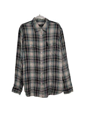 Lauren Ralph Lauren Plaid Twill Shirt Womens Size Large Green Academia Preppy NE
